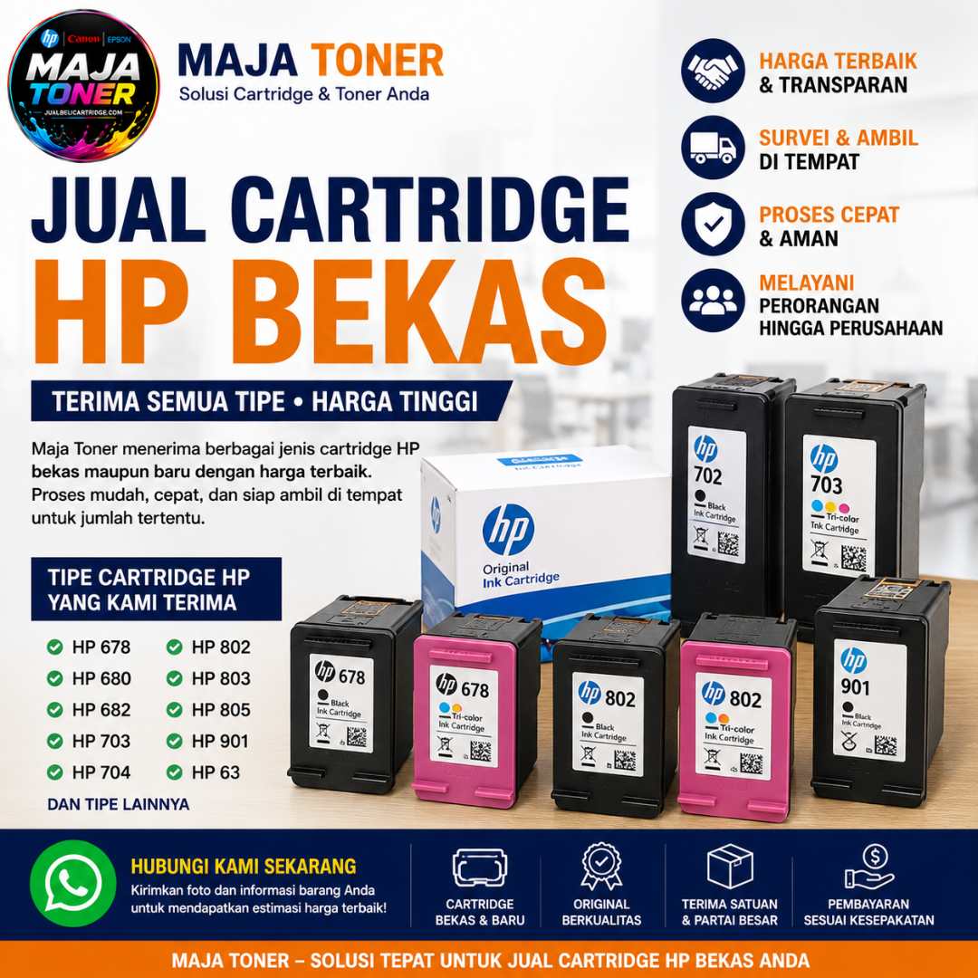 jual beli cartridge hp bekas